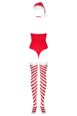 Боді Obsessive Kissmas teddy red S/M