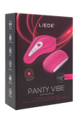 Вибратор в трусики Liebe Panty Vibe Recargable Cerise, нагрев до 39 °C, пульт, трусики S-M в комплекте