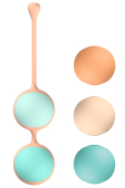Вагинальные шарики Liebe Kewos — Peach/Mint, 5 шариков в комплекте, 15, 25, 35, 45 и 55 г