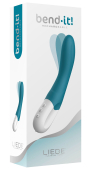 Вибратор точки G Liebe Bend It Rechargeable Ocean Blue, 10 режимов, очень мощный, гибкий ствол