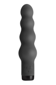 Вибратор S Pleasures Bullets Obsidian, черный, в виде ряда шариков, 10 режимов, диаметр 4,2 см