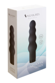 Вибратор S Pleasures Bullets Obsidian, черный, в виде ряда шариков, 10 режимов, диаметр 4,2 см