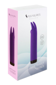 Вибратор S Pleasures Bullets Amethyst, фиолетовый, с двумя отростками, 10 режимов, диаметр 3,1 см