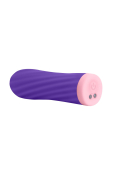 Вибропуля S Pleasures Bullets Twist & Shout Purple, фиолетовая, ребристая поверхность, 10 режимов