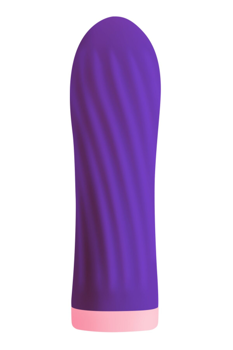 Вибропуля S Pleasures Bullets Twist & Shout Purple, фиолетовая, ребристая поверхность, 10 режимов