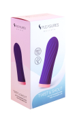Вибропуля S Pleasures Bullets Twist & Shout Purple, фиолетовая, ребристая поверхность, 10 режимов