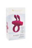 Эрекционное виброкольцо S Pleasures Premium Rabbit Ring, розовое, со съемной вибропулей и ушками