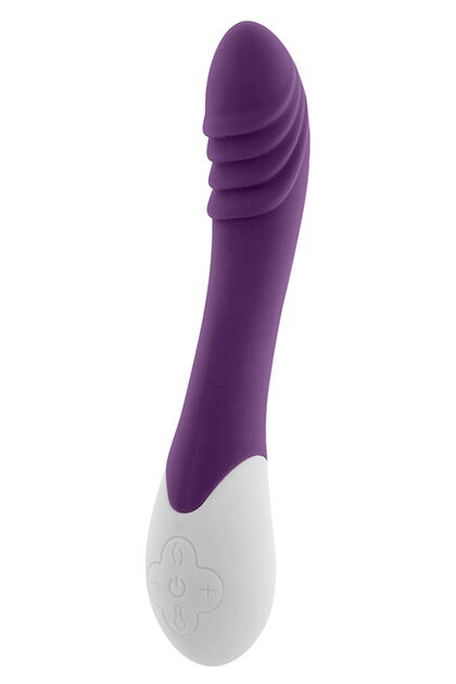 Вибратор S Pleasures Premium Phoenix, для точки G, фиолетовый, водостойкий, 16 видов вибрации, нагрев