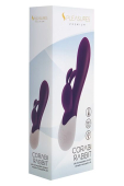 Вибратор-кролик S Pleasures Premium Corabi Rabbit, фиолетовый, ушки для клитора, 16 режимов, нагрев