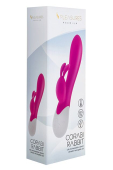 Вибратор-кролик S Pleasures Premium Corabi Rabbit, розовый, ушки для клитора, 16 режимов, нагрев