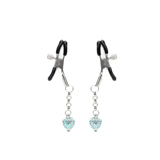 Затискачі для сосків Liebe Seele Glow-in-dark Nipple Clamps Light Blue