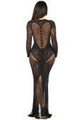 Сукня Leg Avenue Lace and Net Bodycon Gown One Size, Black