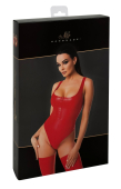 Боди Noir Handmade F352 Red powerwetlook body - 3XL