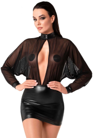 Платье Noir Handmade F348 Powerwetlook and tulle dress - XXL