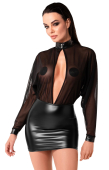 Платье Noir Handmade F348 Powerwetlook and tulle dress - 3XL