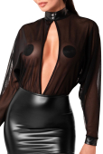 Платье Noir Handmade F348 Powerwetlook and tulle dress - 5XL