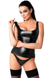 Топ Noir Handmade F346 Powerwetlook top - 3XL