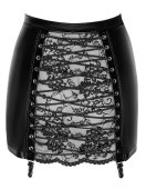 Юбка Noir Handmade F341 Powerwetlook and lace skirt - XL