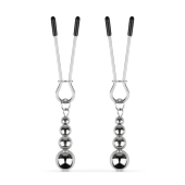 Зажимы для сосков Bedroom Fantasies: Nipple Clamps with Beaded Chain - Silver