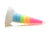 Фэнтезийный фаллоимитатор Creature Cocks Luminescent Rainbow Silicone Dildo