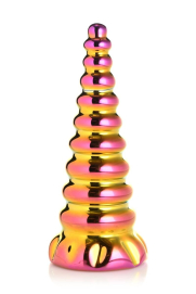 Фэнтезийный фаллоимитатор Creature Cocks Twilight Rainbow Glass Dildo
