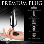 Анальная пробка Master Series Butt Slut Metal & Silicone Butt Plug - Silver