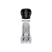 Мастурбатор Kiiroo Feel Pocket Crystal с всасывающей интерактивной насадкой PowerBlow Combo Set