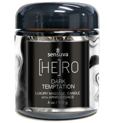 Массажная свеча Sensuva [HE]RO Dark Temptation Massage Oil Candle 113г
