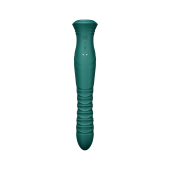 Смарт пульсатор-кролик с вибрацией Zalo Mose 2 Turquoise Green, подогрев до 42°C, кристалл Swarovski