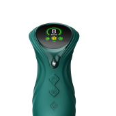 Смарт пульсатор-кролик с вибрацией Zalo Mose 2 Turquoise Green, подогрев до 42°C, кристалл Swarovski
