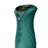 Смарт пульсатор-кролик с вибрацией Zalo Mose 2 Turquoise Green, подогрев до 42°C, кристалл Swarovski