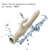 Смарт пульсатор-кролик с вибрацией Zalo Mose 2 Ivory White, подогрев до 42 °C, кристалл Swarovski