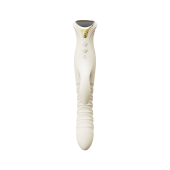 Смарт пульсатор-кролик с вибрацией Zalo Mose 2 Ivory White, подогрев до 42 °C, кристалл Swarovski