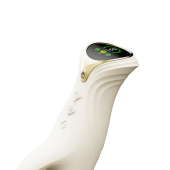 Смарт пульсатор-кролик с вибрацией Zalo Mose 2 Ivory White, подогрев до 42 °C, кристалл Swarovski