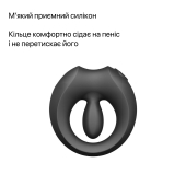 Эрекционное смарт-виброкольцо Zalo Apis Obsidian Black, до 4 часов работы, зарядный кейс