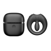 Эрекционное смарт-виброкольцо Zalo Apis Obsidian Black, до 4 часов работы, зарядный кейс