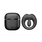 Эрекционное смарт-виброкольцо Zalo Apis Obsidian Black, до 4 часов работы, зарядный кейс