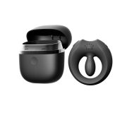 Эрекционное смарт-виброкольцо Zalo Apis Obsidian Black, до 4 часов работы, зарядный кейс