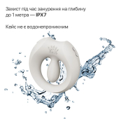 Эрекционное смарт-виброкольцо Zalo Apis Ivory White, до 4 часов работы, зарядный кейс