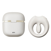 Эрекционное смарт-виброкольцо Zalo Apis Ivory White, до 4 часов работы, зарядный кейс