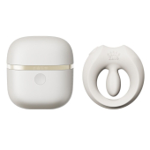 Эрекционное смарт-виброкольцо Zalo Apis Ivory White, до 4 часов работы, зарядный кейс