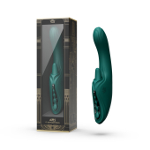 Смарт-вибратор Zalo Ares Turquoise Green, подогрев, 3 мотора, язычок для клитора, стимуляция точки G