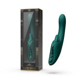 Смарт-вибратор Zalo Ares Turquoise Green, подогрев, 3 мотора, язычок для клитора, стимуляция точки G
