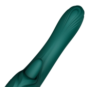 Смарт-вибратор Zalo Ares Turquoise Green, подогрев, 3 мотора, язычок для клитора, стимуляция точки G