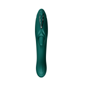 Смарт-вибратор Zalo Ares Turquoise Green, подогрев, 3 мотора, язычок для клитора, стимуляция точки G