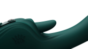 Смарт-вибратор Zalo Ares Turquoise Green, подогрев, 3 мотора, язычок для клитора, стимуляция точки G