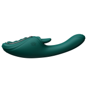 Смарт-вибратор Zalo Ares Turquoise Green, подогрев, 3 мотора, язычок для клитора, стимуляция точки G