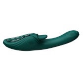 Смарт-вибратор Zalo Ares Turquoise Green, подогрев, 3 мотора, язычок для клитора, стимуляция точки G
