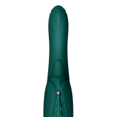 Смарт-вибратор Zalo Ares Turquoise Green, подогрев, 3 мотора, язычок для клитора, стимуляция точки G