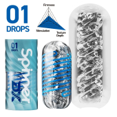 Мастурбатор Tenga Spinner DX 01 Drops, с упругой стимулирующей спиралью внутри, нежное воздействие